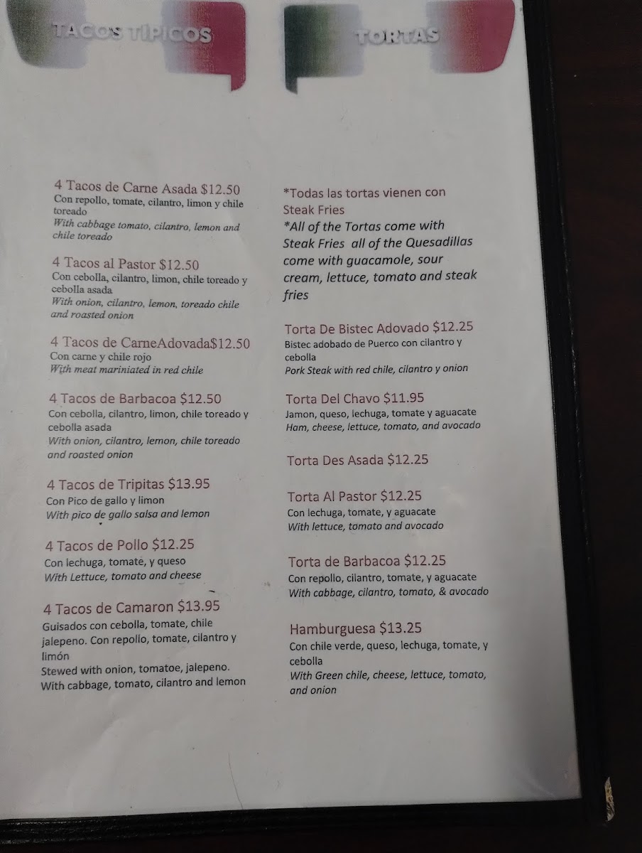 Menu Chapin & Mex Restaurant-2