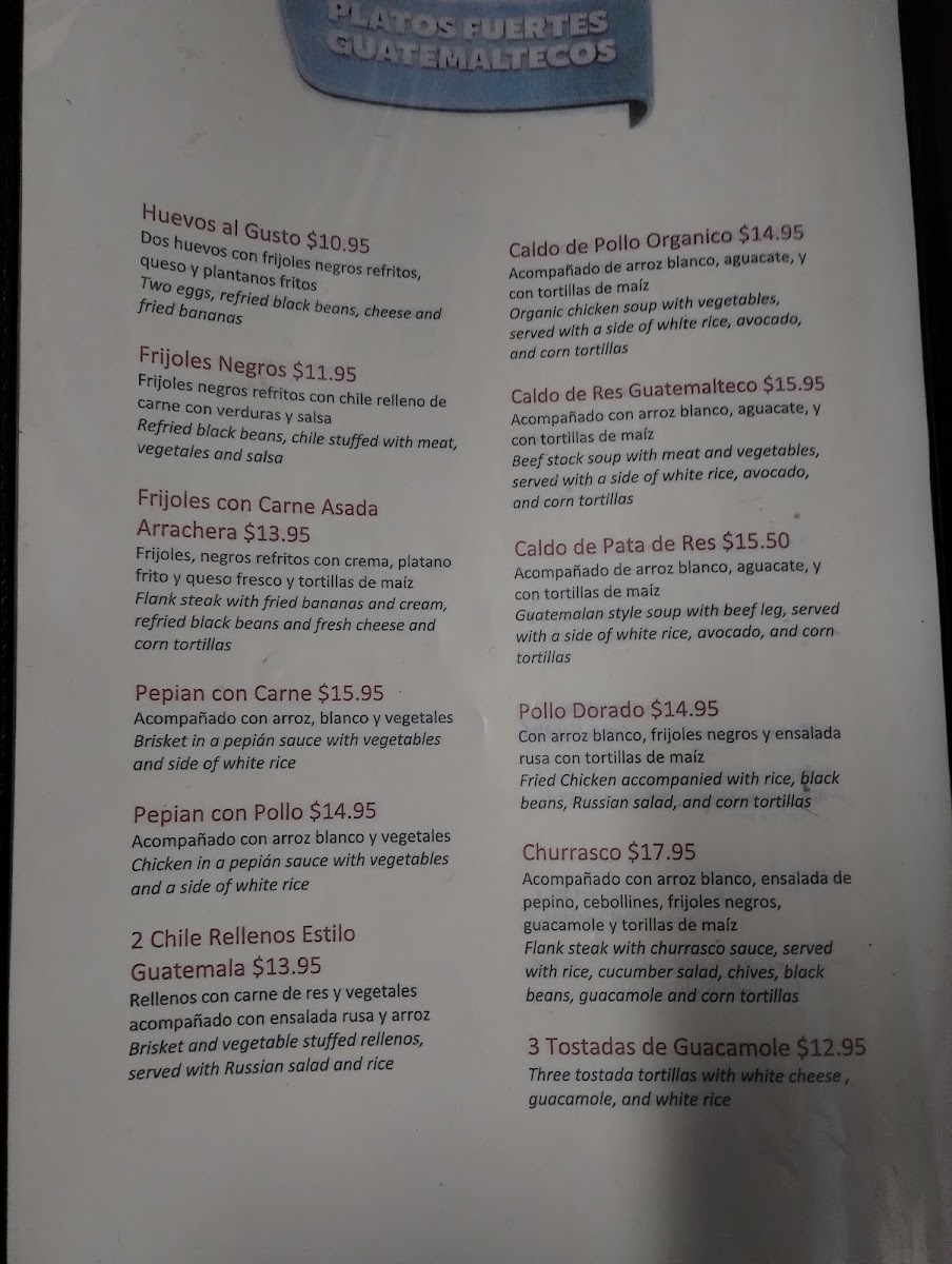 Menu Chapin & Mex Restaurant-4